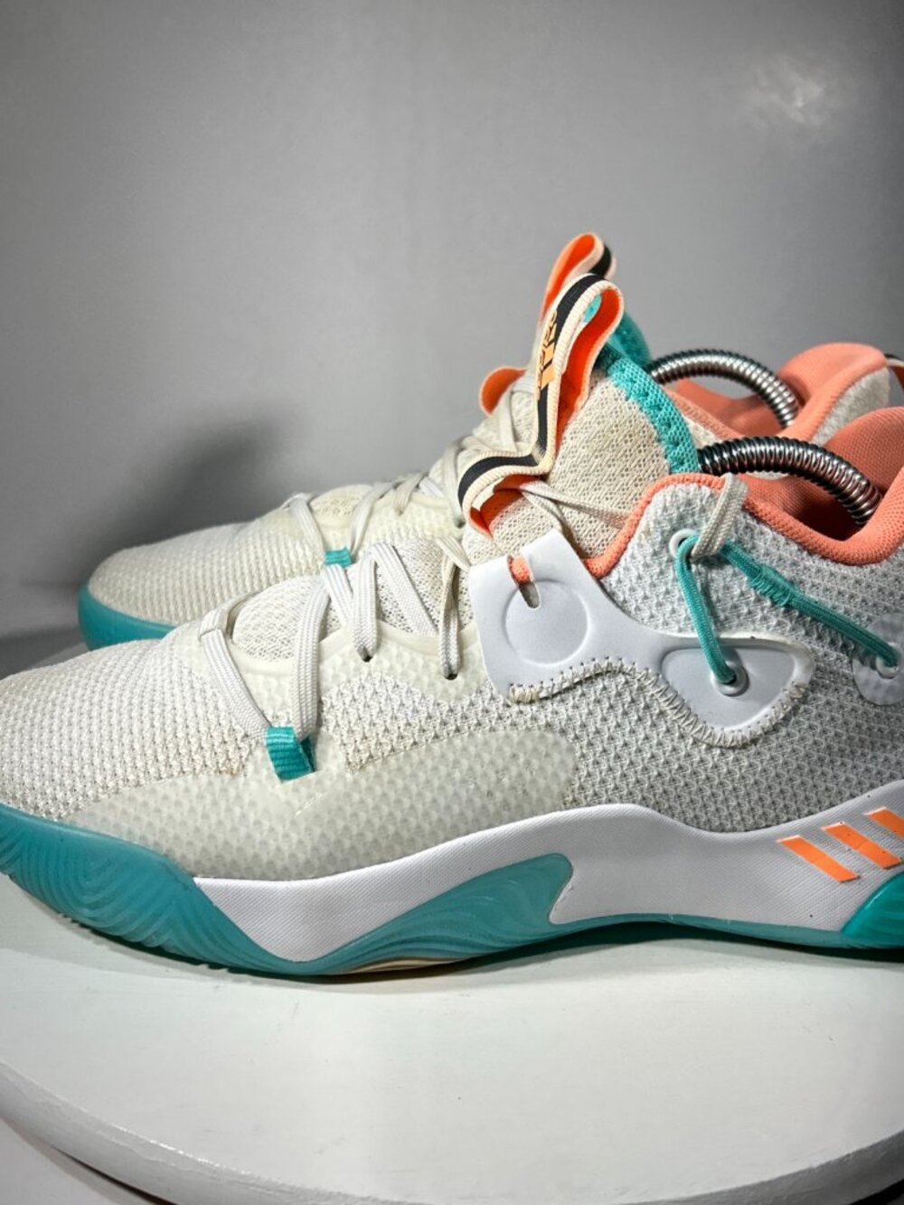 adidas Harden Stepback 3 Mens Basketball Shoes Size 7.5 Bahamas White Sneakers